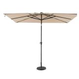 Aluminum Market LED Solar Patio Umbrella