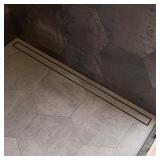 59-in Shower Drain, No Cover, Brushed SS
