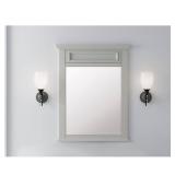 Sadie 28x36 Framed Vanity Mirror, Antique Cyan
