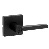 Halifax Square Matte Black Keyed Door Handle