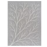 Beverly Flora Gray 9x12 Indoor Outdoor Rug