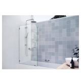 Frameless Bathtub Shower Door 34x58
