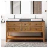 60 in. Double Sink Vanity, Reclaimed Wood