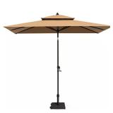 10 ft x 6.5 ft Patio Umbrella w/ 45 lb Base