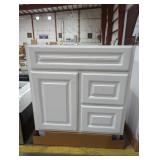 White Bathroom Vanity 29 1/2"w x 21"d x 34 1/2"h
