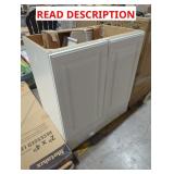 30" White Bathroom Cabinet, Broken Sink