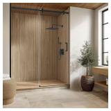 Delta Commix Frameless Door, Matte Black