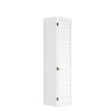 (2 Sets) White Pine Bi-Fold Louver with Hardware