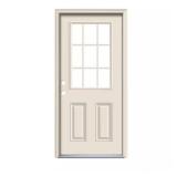 32x80 9 Lite Primed Fiberglass Door R-InSwing