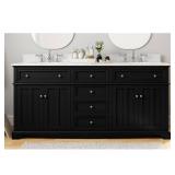 Fremont 72" Double Sink Vanity, Marble Top