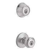 690 Tylo Satin Chrome Knob & Deadbolt Combo
