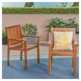 Brendan Teak Patio Dining Chair (2-Pack)