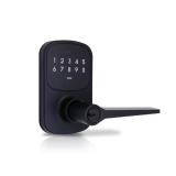 Defiant Compact Matte Black Keyed Entry Lever