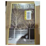 (3) Assorted Size LED Birch Trees