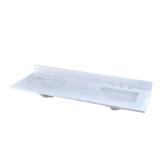 60 in. W Vanity Top with Double Sink (White)