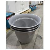 Stormy Gray Plastic Planter