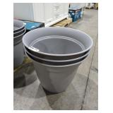 Stormy Gray Plastic Planter