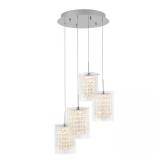 Crystal Cube 17W LED Chrome Pendant