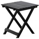 Square Folding Wood Patio Table - No Assembly