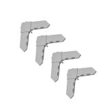 5/16 in. Mill Plastic Screen Frame Corners (4)