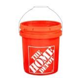(2)The Home Depot 5 Gallon Orange Homer Bucket