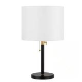 Alderston 26in Matte Black & Brass Lamp