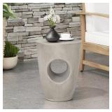 Sirius Concrete Finish Drum Side Table Outdoor