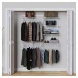 ShelfTrack 49: 96" W White 3-Shelf Kit