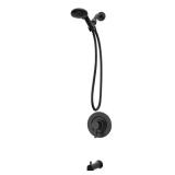Beric 5-Spray Tub & Shower Faucet Matte Black & 2
