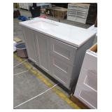 Grey Vanity with Sink Top - Damaged 42"x34.75"x19