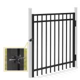 4 ft x 4 ft Flat Top Metal Fence Gate