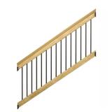 PT Pine Stair Railing Kit with Balusters
