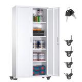 Metal Garage Storage Cabinet with Wheels