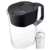 10-Cup Water Filter Pitcher (Black)