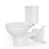 Rear Drain Macerating Toilet 1/1.6 GPF White