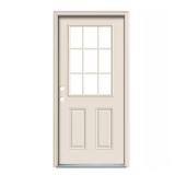 32x80 Primed RH Inswing 9 Lite Door