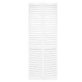 32x80 Plantation Louvered Door White