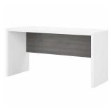 Echo 60 in Rectangular Desk, White/Gray