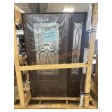 Steves& sons 36in brown sidelight prehung door