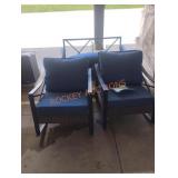 Outdoor rocking chairs and outdoor loveseat