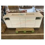 75 in white bathroom vanity with top
