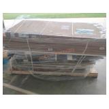 Shower door, jeld wen doors and unopened boxes