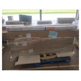 Royce off white hall tree, pocket door frame