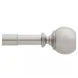 Brushed Nickel Telescoping Curtain Rod Kit