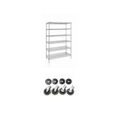 HDX 6-Tier Wire Shelving Unit (48x72x24) Casters