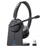 LEVN Wireless Headset with Mic, NC (Black)
