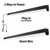 4 ft LED Garage Strip Light, Matte Black 4000K