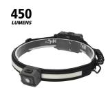 Husky 450-Lumen Dual-Power Headlamp with Light