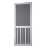 32 in. x 80 in. Vinyl White 5-Bar Screen Door