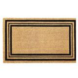 Black Border 18x30 Coir/Vinyl Door Mat